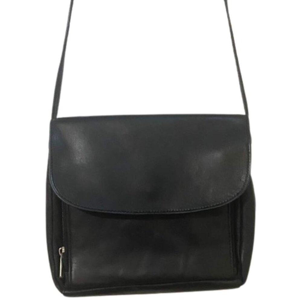 Wilson Leather Black Crossbody/Shoulder Bag with Adjustable Strap 90's Vintage